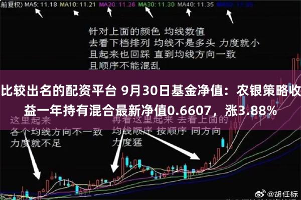 比较出名的配资平台 9月30日基金净值：农银策略收益一年持有混合最新净值0.6607，涨3.88%