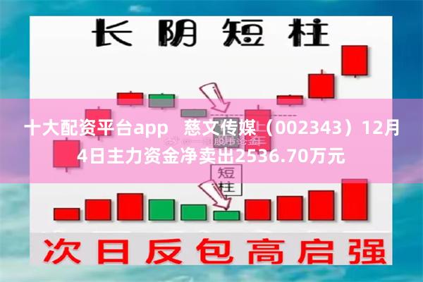 十大配资平台app   慈文传媒（002343）12月4日主力资金净卖出2536.70万元