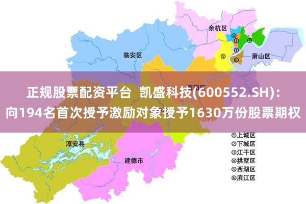 正规股票配资平台  凯盛科技(600552.SH)：向194名首次授予激励对象授予1630万份股票期权