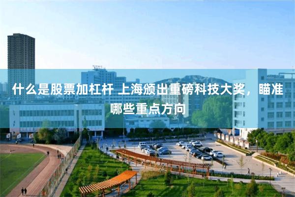 什么是股票加杠杆 上海颁出重磅科技大奖，瞄准哪些重点方向